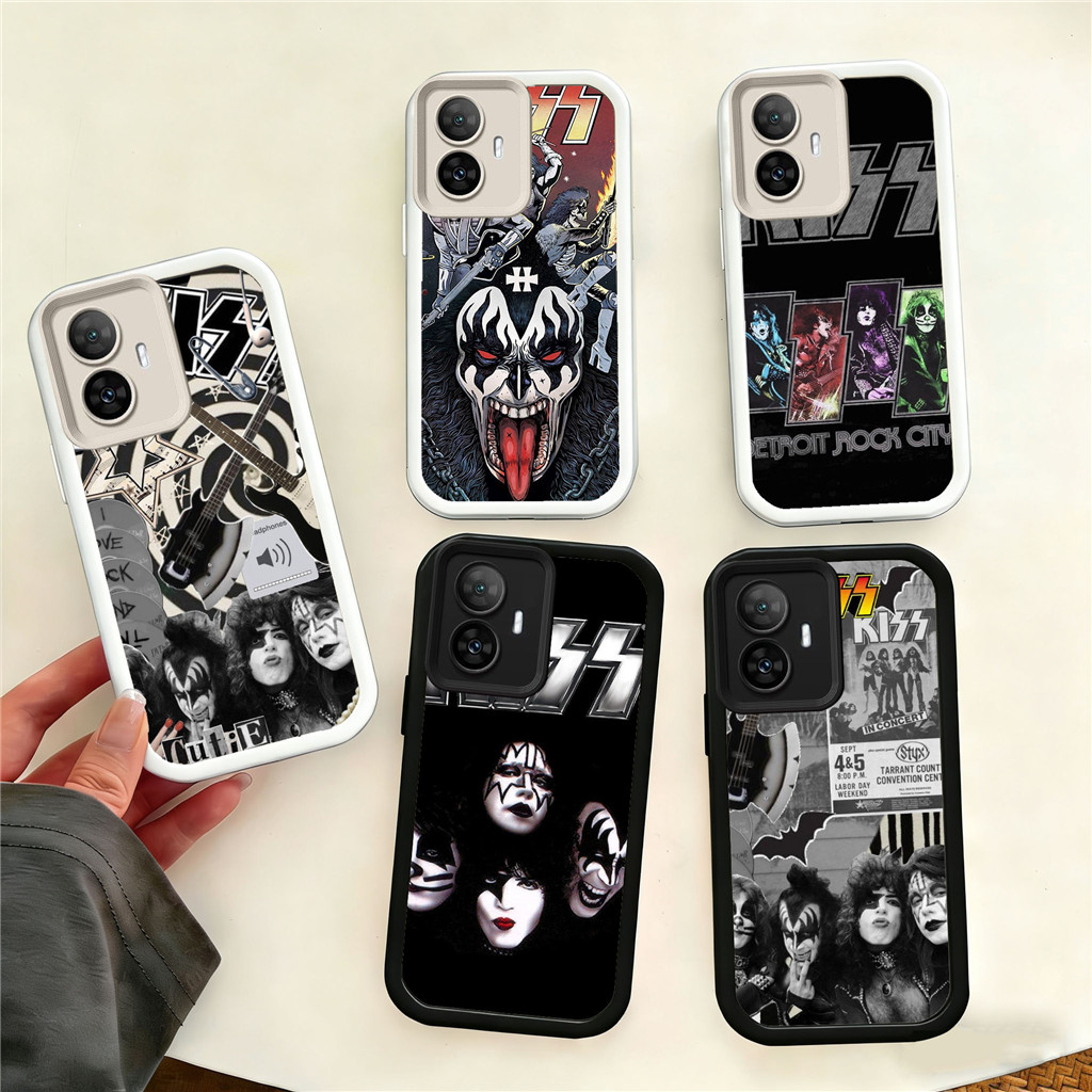 WB49 แฟชั่น Rock Band KISS สําหรับ Hp ชุบ OPPO F17 F19S F21 F19 F11 A95 A96 A98 F15 Pro 5G วัสดุ TPU