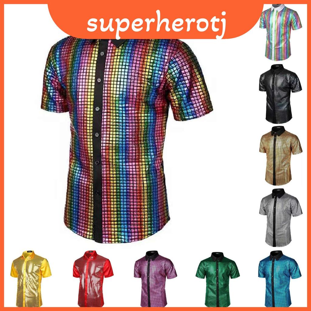 เสื้อดิสโก้สไตล์ปี 70s มีเลื่อม เหมาะสำหรับคอสเพลย์