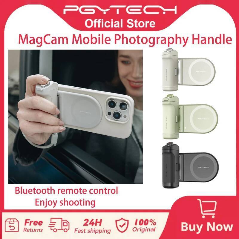 PGYTECH MagCam 1 & 2 Phone Grip 3-in-1Camera Phone Grip Modular Kit รีโมทบลูทูธ