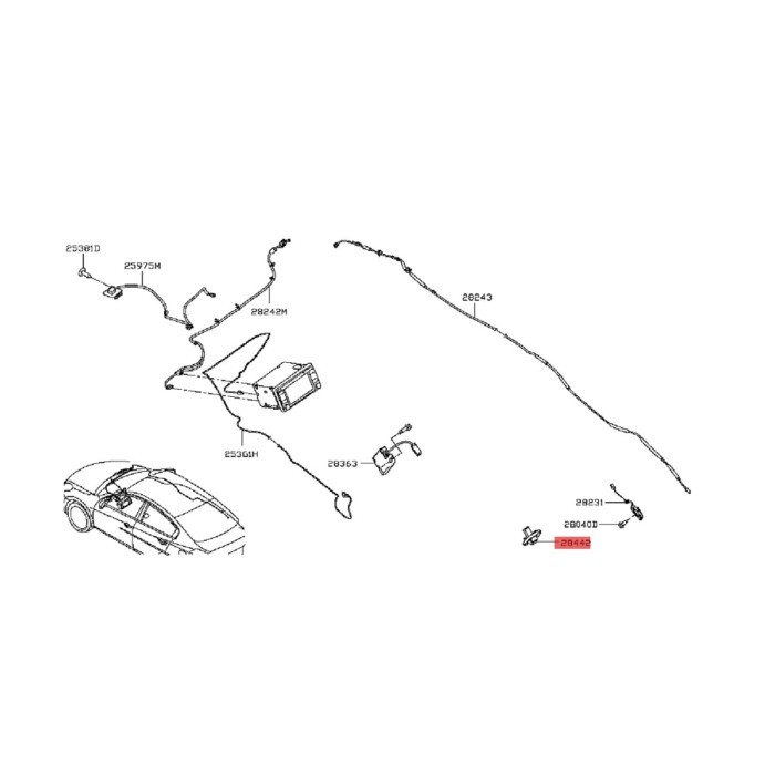 28442-4AF0B Car Rear View Camera Parking Camera for Sentra Sylphy 2015-2021