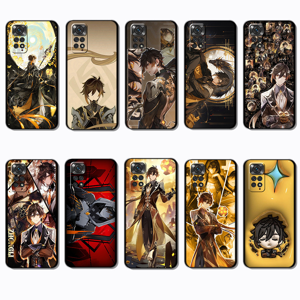 สําหรับ Xiaomi Redmi Note 10 Pro Max 10T 11 SE Pro Plus VS13 Zhongli Slim Black Border TPU Soft Case