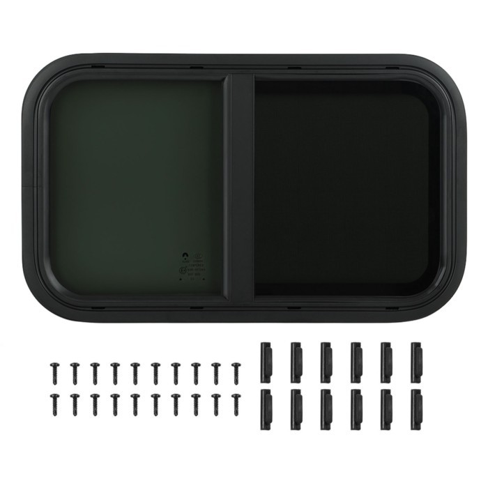 Camper Push Window Anti Oxidation Sturdy Structure UV Resistant  Polished RV Window Rounded Corner