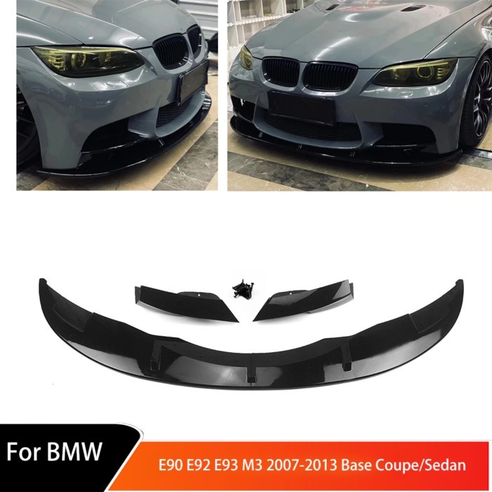 For BMW E90 E92 E93 M3 2007-2013 Base Coupe/Sedan Car Front Bumper Spoiler Lip Lower Splitter Blade