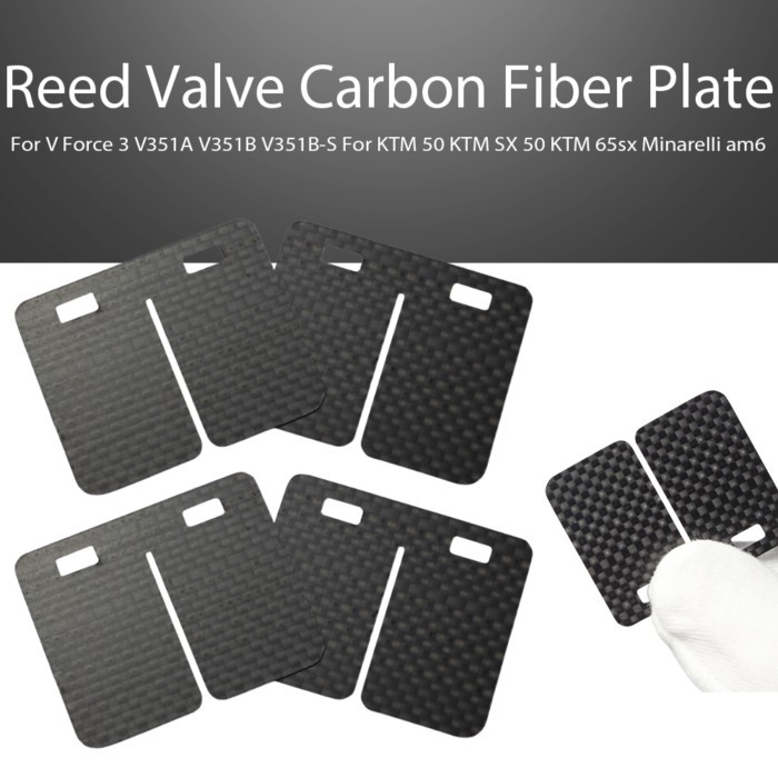 Reed Valve Carbon Fiber Plate 3P412M Replacement For V Force 3 V351A V351B V351B-S For KTM 50 KTM S