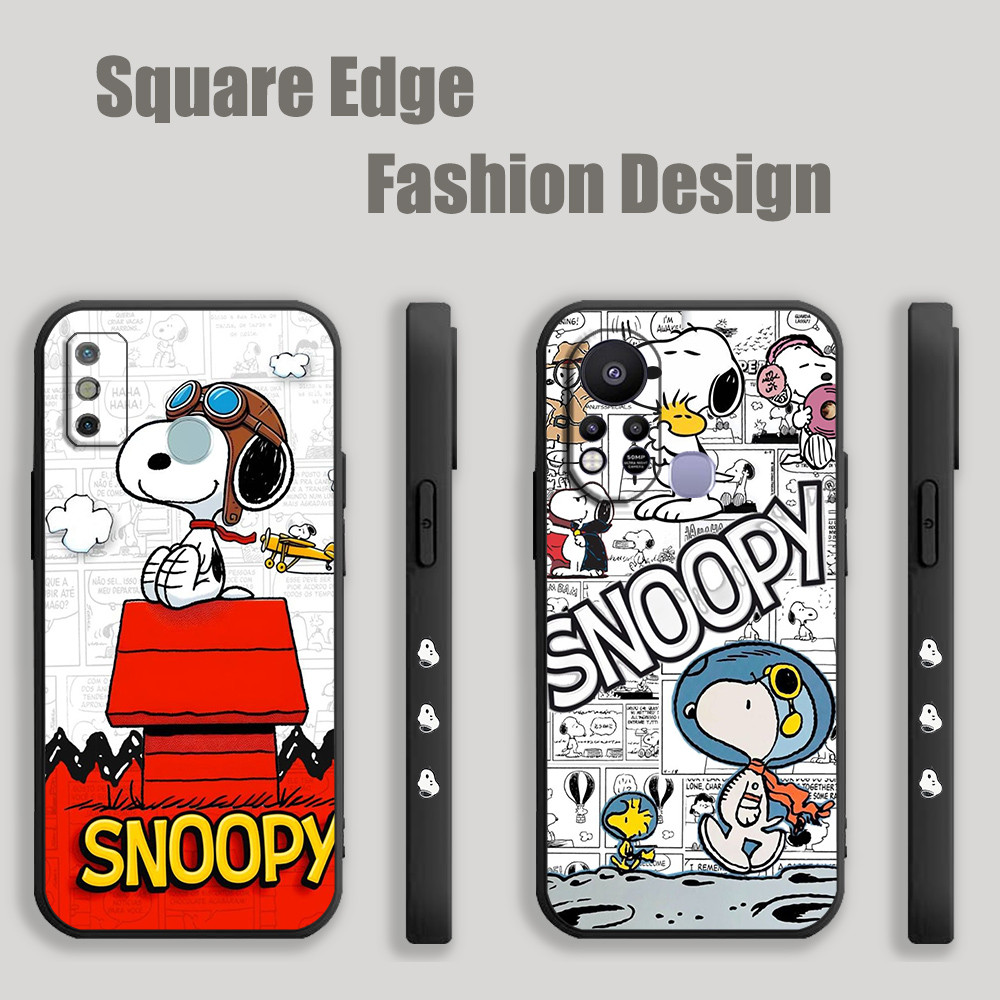 ปลอกสําหรับ Infinix Note 12 Pro 30 30i 40 Pro GT 10 Pro Zero Hot 40i Snoopy Drawing HFD08 เคสโทรศัพท