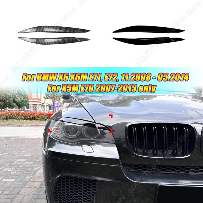 Only For BMW X6 X6M E71 E72 2008-2014 X5M E70 2007-2013 Car Front Eyebrow Eyelid Lamp Xenon Headlig