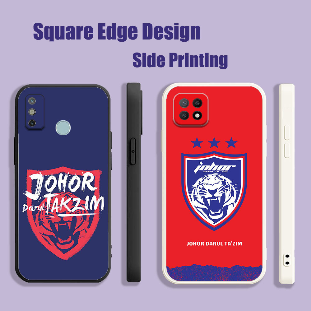 เคสสําหรับ iPhone 11 Pro Max 12 6 6s Plus SE Johor jdt โลโก้สีน้ําเงิน DJW08 เคสโทรศัพท์ Square Edge
