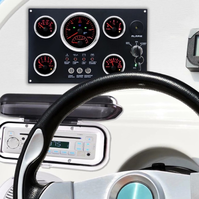 Marine Engine Dashboard Compatible All Marine Dashboards 12V 24V GPS Speed Water Temperature Oil Pr