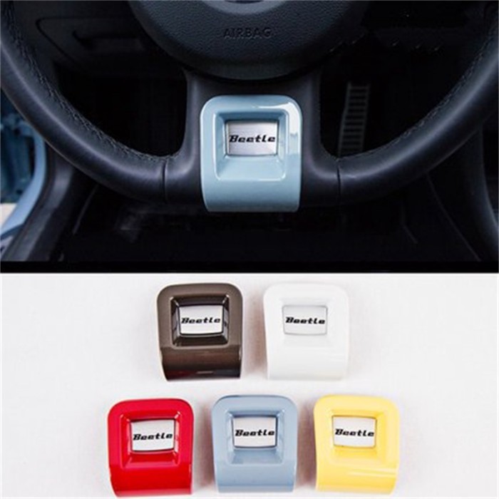 Car styling Steering Wheel Trim Cover Sticker Decor For VW Volkswagen New Beetle 2013-15 Car Access