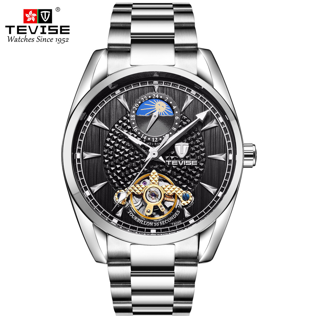 2026 แฟชั่นกีฬา Swiss TEVISE TEVISE นาฬิกามัลติฟังก์ชั่น Tourbillon Luminous กันน้ํานาฬิกาชาย 3 a4c