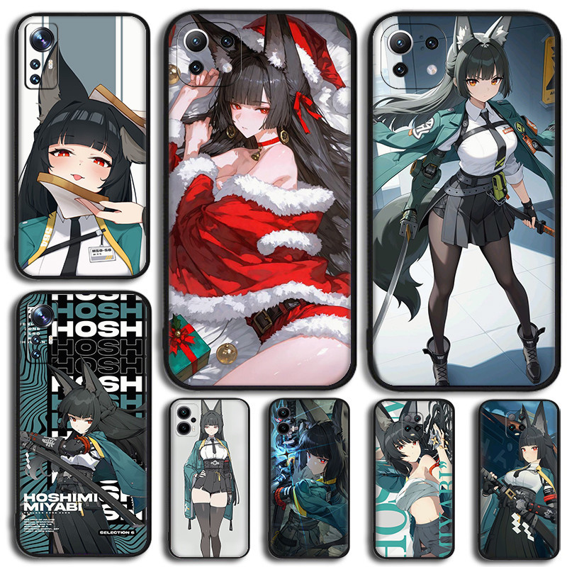 หลายรูปแบบTPUเคสโทรศัพท์สีดําอะนิเมะการ์ตูนZenless Zone Zero Hoshimi Miyabi (DMB5) สําหรับXiaomi Poc