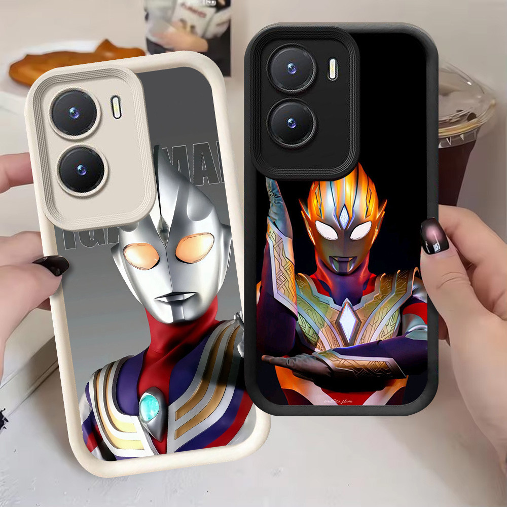G-57 Ultraman Casing สําหรับ VIVO Y55 V19 Neo T1 Y75 V17 5G สีดําและสีขาว