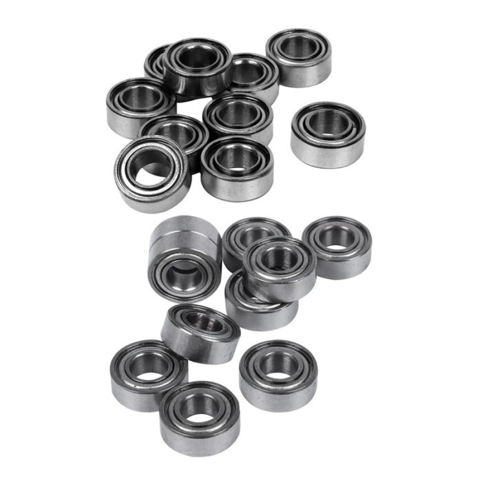 20Pcs Miniature Sealed Metal Shielded Metric Radial Ball Bearing MR105 ZZ - 10Pcs 5X10X4MM & 10Pcs