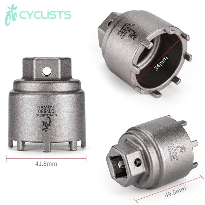 CYCLISTS Bicycle E-bike Axle Socket Tool B23/26/29/30 41mm 16 Tooth 46mm 12 Tooth Spline Eight Toot