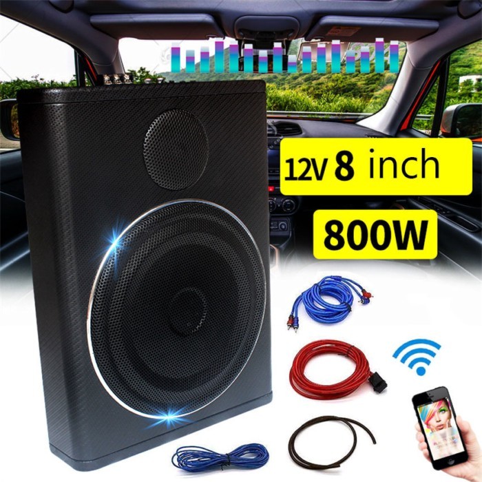 8 Inch Active Car Subwoofer Car Audio Modification Ultra-thin Seat Subwoofer With Bluetooth Car Sea