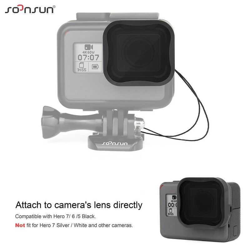 ▥ SOONSUN CPL Nd8 Nd16 Nd32 Polarizer Filter สําหรับ Gopro Hero 7 6 5 สีดํา Go Pro เลนส์สีแดง ช