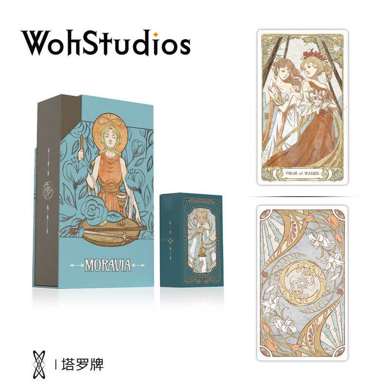 Moravia Tarot Mucha Style Card Weite Series ของแท้ Pan Weite 78 Star Diamond Card Set