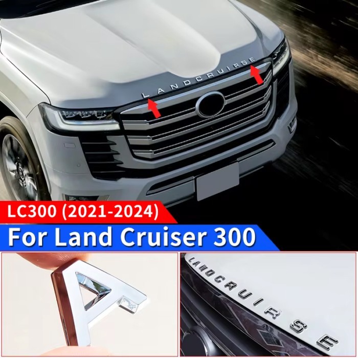 For Toyota Land Cruiser 300 LC300 Engine Cover Decoration Land Cruiser Logo Modification Accessorie