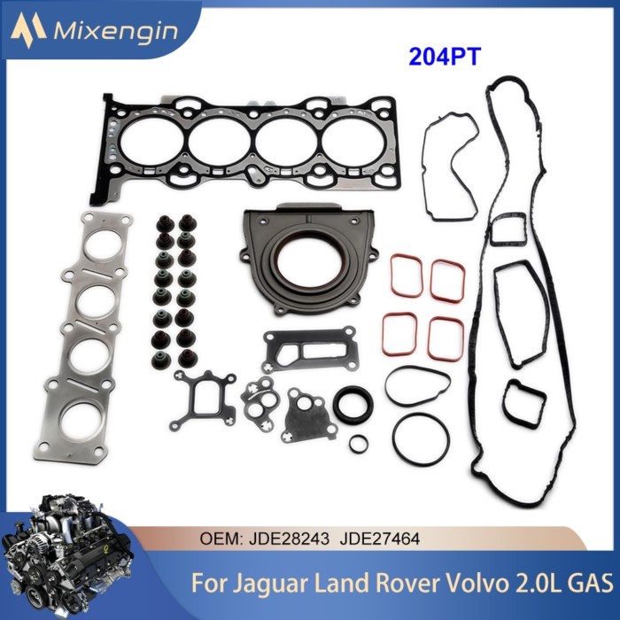 Engine Full Gasket Kit Fit 2.0L L4 GAS 204PT B4204T6 B4204T7 For Jaguar XE XF XJ land Rover Discove