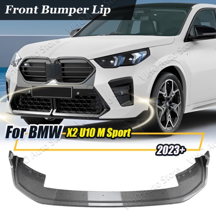 For BMW X2 U10 28i M35i M sport 2024 2025 Car Front Bumper Lip Splitter Diffuser Body Kit Spoiler T