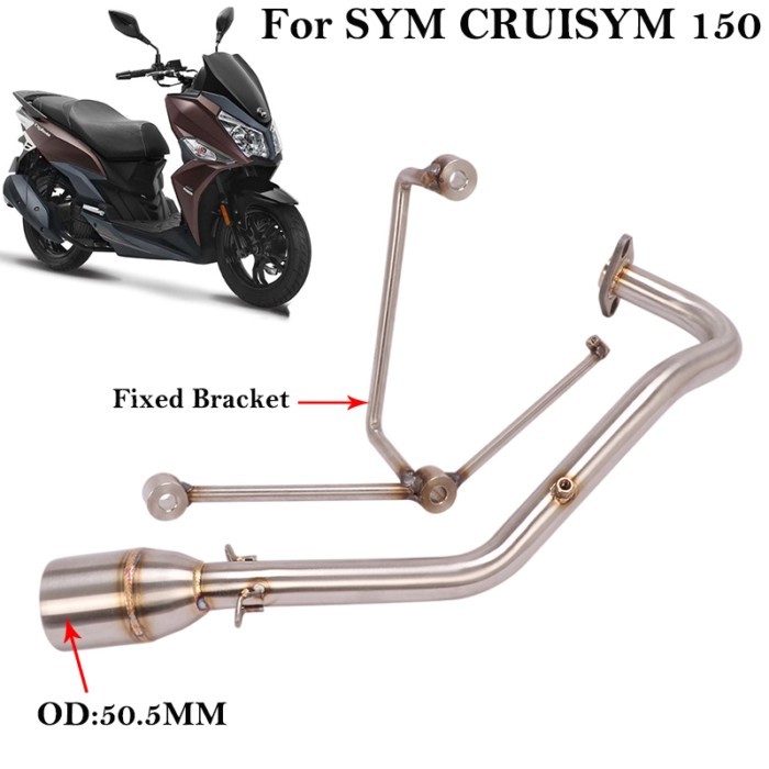 For Sym CRUISYM 150 Sym CRUISYM 125 CRUISYM150 Motorcycle Exhaust System Escape Modify Front Link P