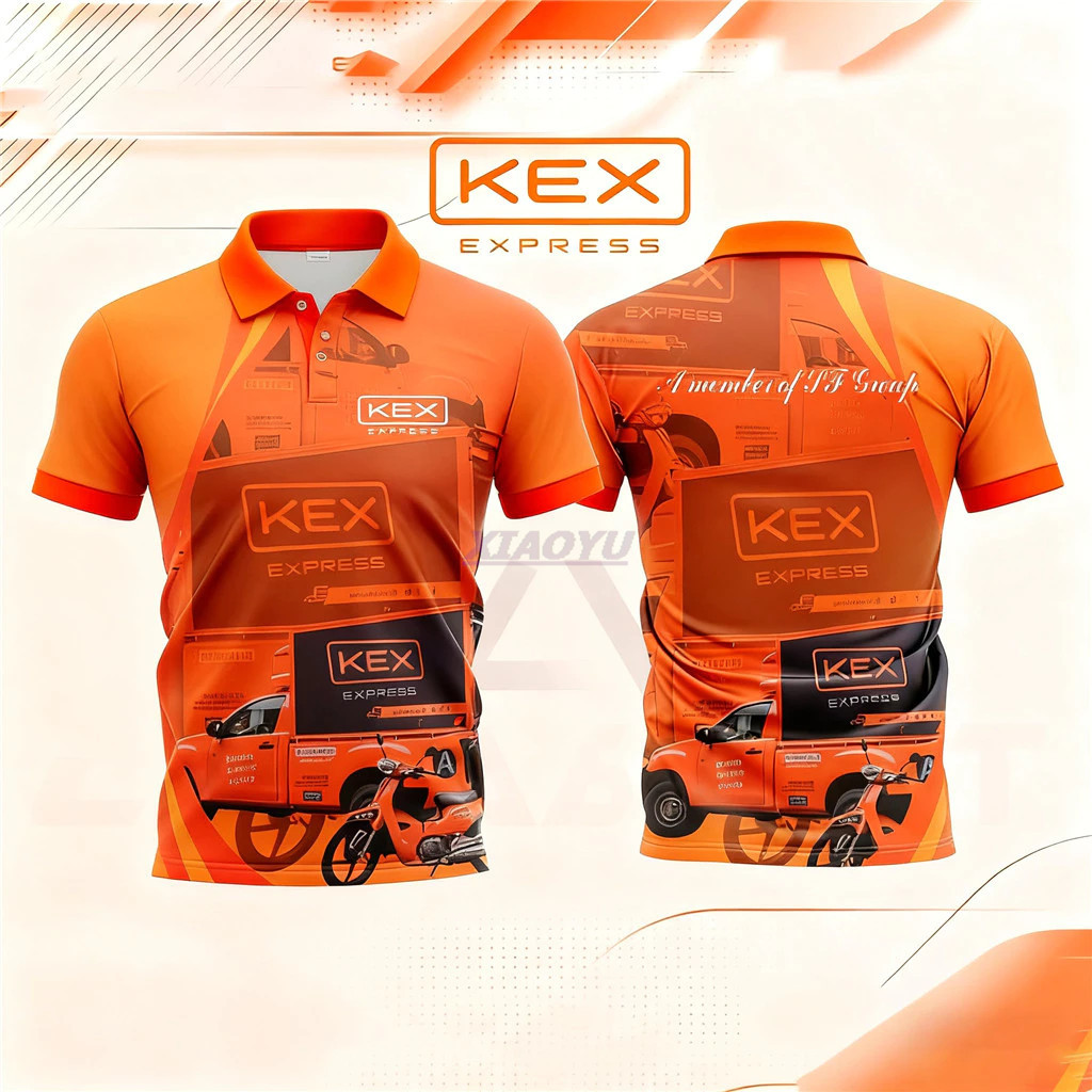 เสื้อโปโลบริษัทขนส่งKEX EXPRESS เสื้อคอปก ผ้าหนานุ่ม ใส่สบาย มี6ไซส์