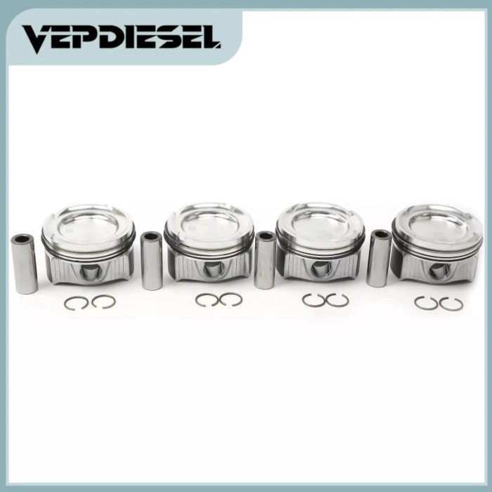 4x M264 Engine Pistons Rings Set For Mercedes-Benz C260 CLS260 CLS350 E260 GLC260 GLE350 W205 C257