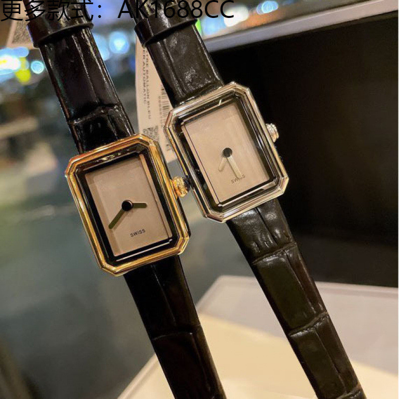 2026 แฟชั่นกีฬาแฟชั่นกีฬา Chanel Sugar Cube นาฬิกาหญิงยุคกลาง Chanel สไตล์ boy Series Simple Niche ห