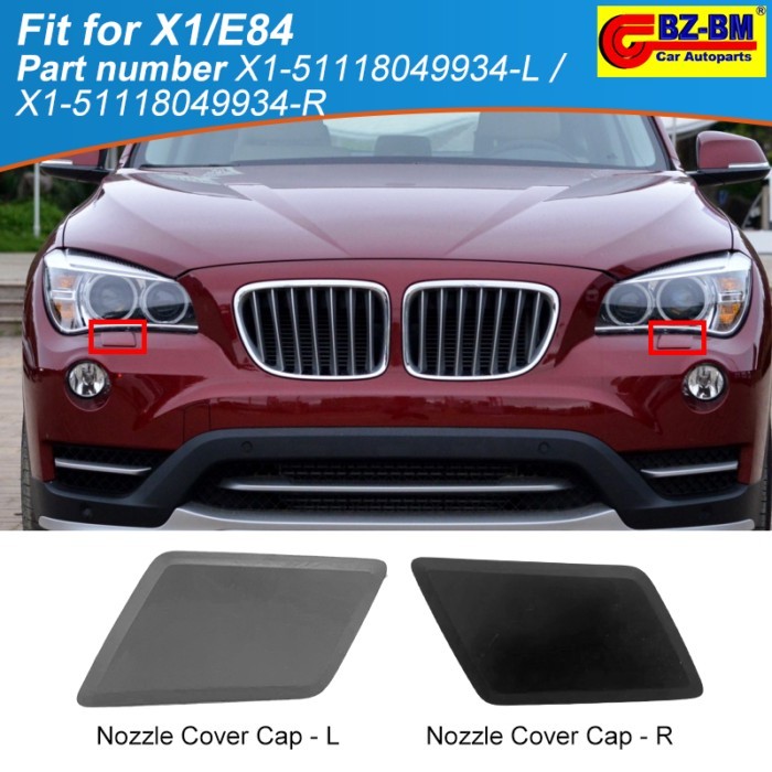 Front Bumper Headlight Headlamp Washer Nozzle Cover Cap For BMW X1 E84 2014 51118049934 LH RH 51117