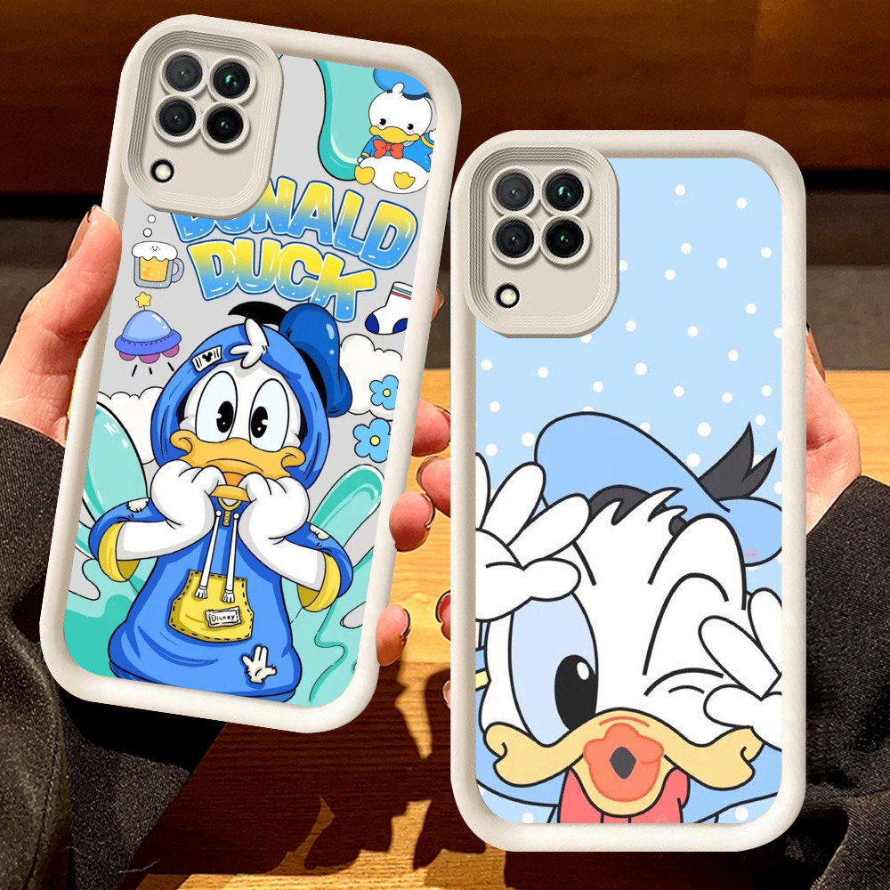 G-76 Donald Duck Casing สําหรับ Samsung Galaxy A12 A22 5G สีดําและสีขาว