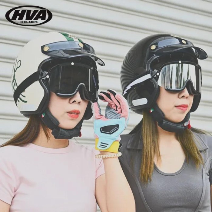 Retro Half Open Motorcycle Helmet Jet Motocross Accessories Casco Moto Helmet 3/4 Open Face Vintage