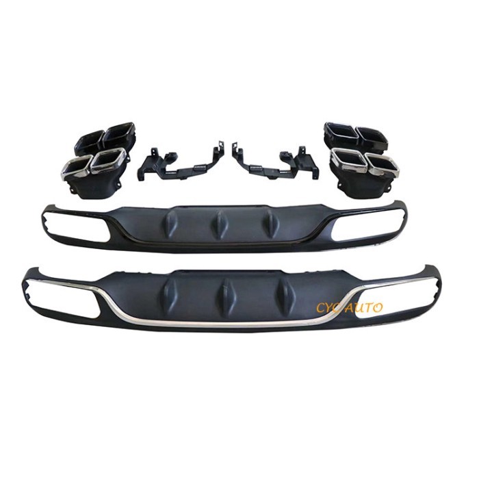 W213 modified diffuser for Mercedes Benz W213 E63 normal sedan rear diffuser 2016 2017 2018 2019