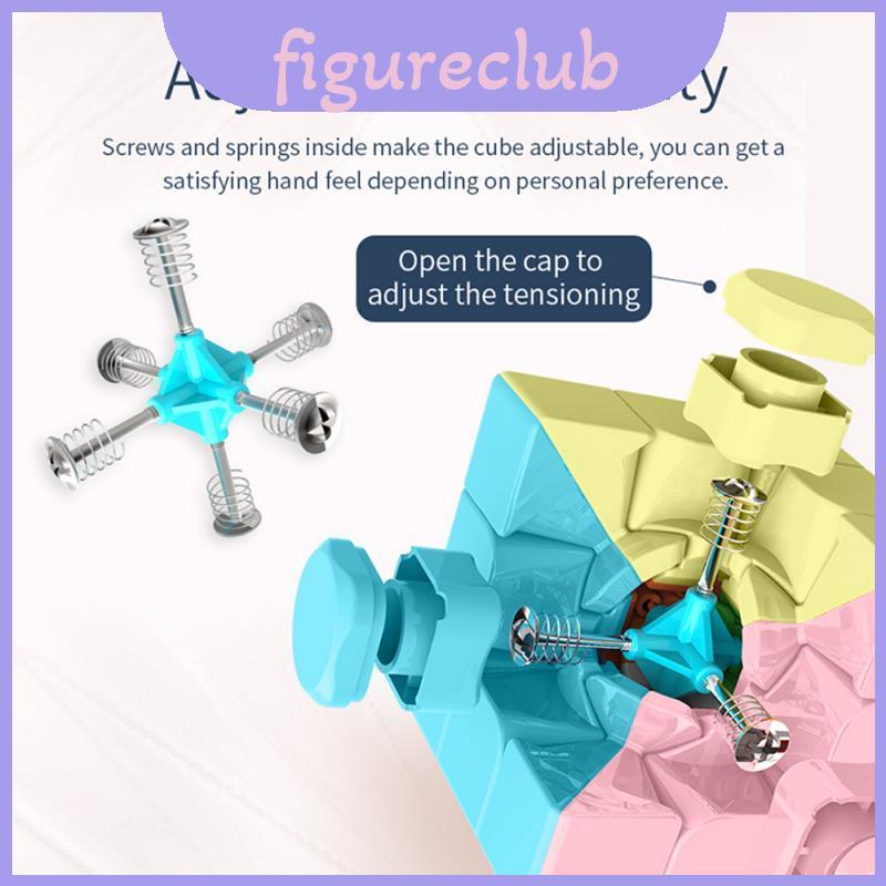 Magic Meilong Marcon Pyramid Cube สีสายรุ้ง