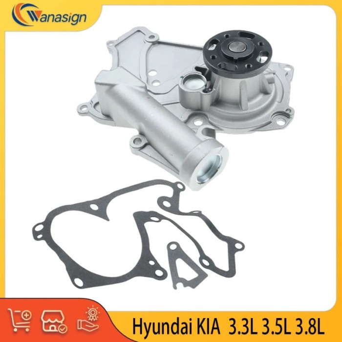 Engine Water Pump Fit For Hyundai Kia Genesis 3.3L 3.5L 3.8L GAS DOHC V6 24V 3.3 3.5 3.8 L T G6DA G