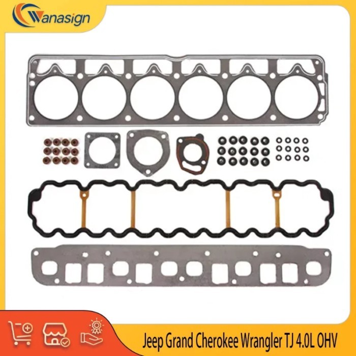 AUTO ENGINE PARTS Cylinder Head Gasket Set For Jeep Grand Cherokee Wrangler TJ 4.0L OHV 4.0T 1999-2