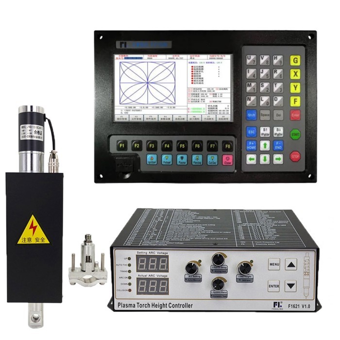 CNC Plasma Controller Kit F2100B+F1621+JYKB-100-DC24V-T3 2Axis Cut Machine Torch Height Control for