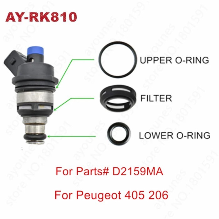 4sets D2159MA PG405 Fuel Injector Repair Seal Kit for Peugeot 405 206 PUNTA AZUL