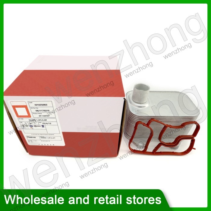 06J117021E 06J117021J EA888 1.8T/2.0T Aluminium Engine Oil Radiator Cooler For Golf MK6 Passat Jett