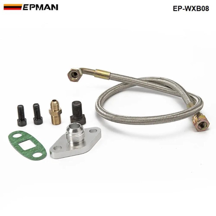 EPMAN Oil Feed Line Kit Flange Single Turbo For Toyota Supra 1JZGTE 2JZGTE 1JZ/2JZ EP-WXB08