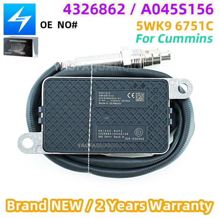 4326862 5WK96751C A045S156 SNS151C Original NEW Nitrogen Oxygen Nox Sensor For Cummins 24V