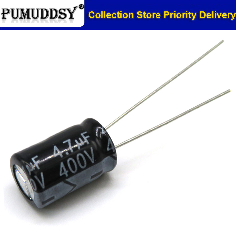 20PCS 400V4.7UF 8*12 มม.4.7UF 400V 8*12 Electrolytic capacitor ใหม่เดิม