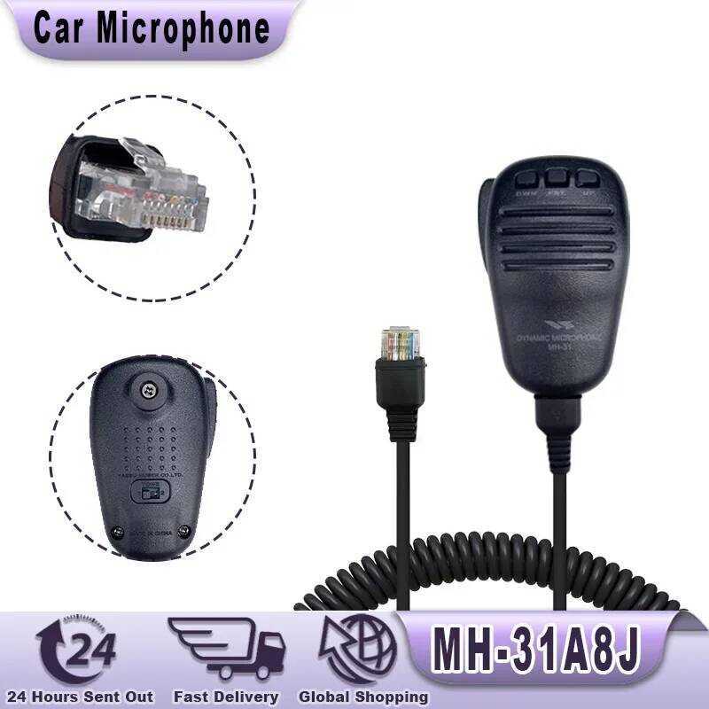 ▥ Car Portable Mh-31A8j Microphone For Ft-817Nd Ft-857D Ft-897D Ft-450D Ft-900/At Ft-818 Ft-891