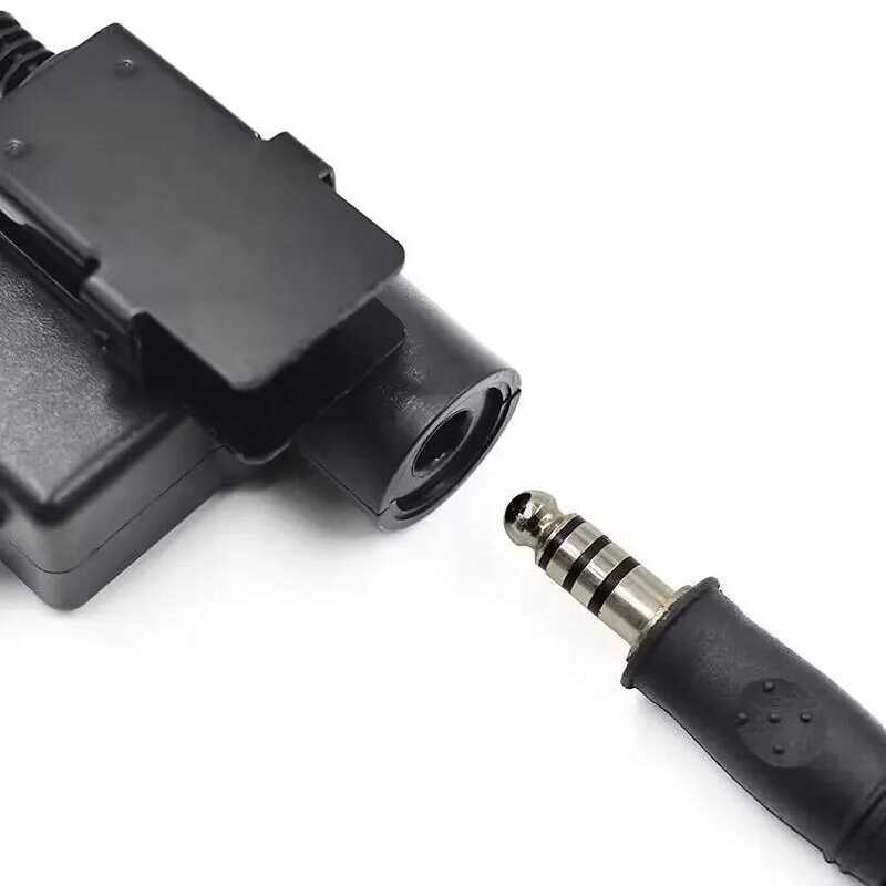 ▥ Headphone For KENWOD Plug Walkie Talkie  Uv-82 Radio Headset PTT U94 Z113