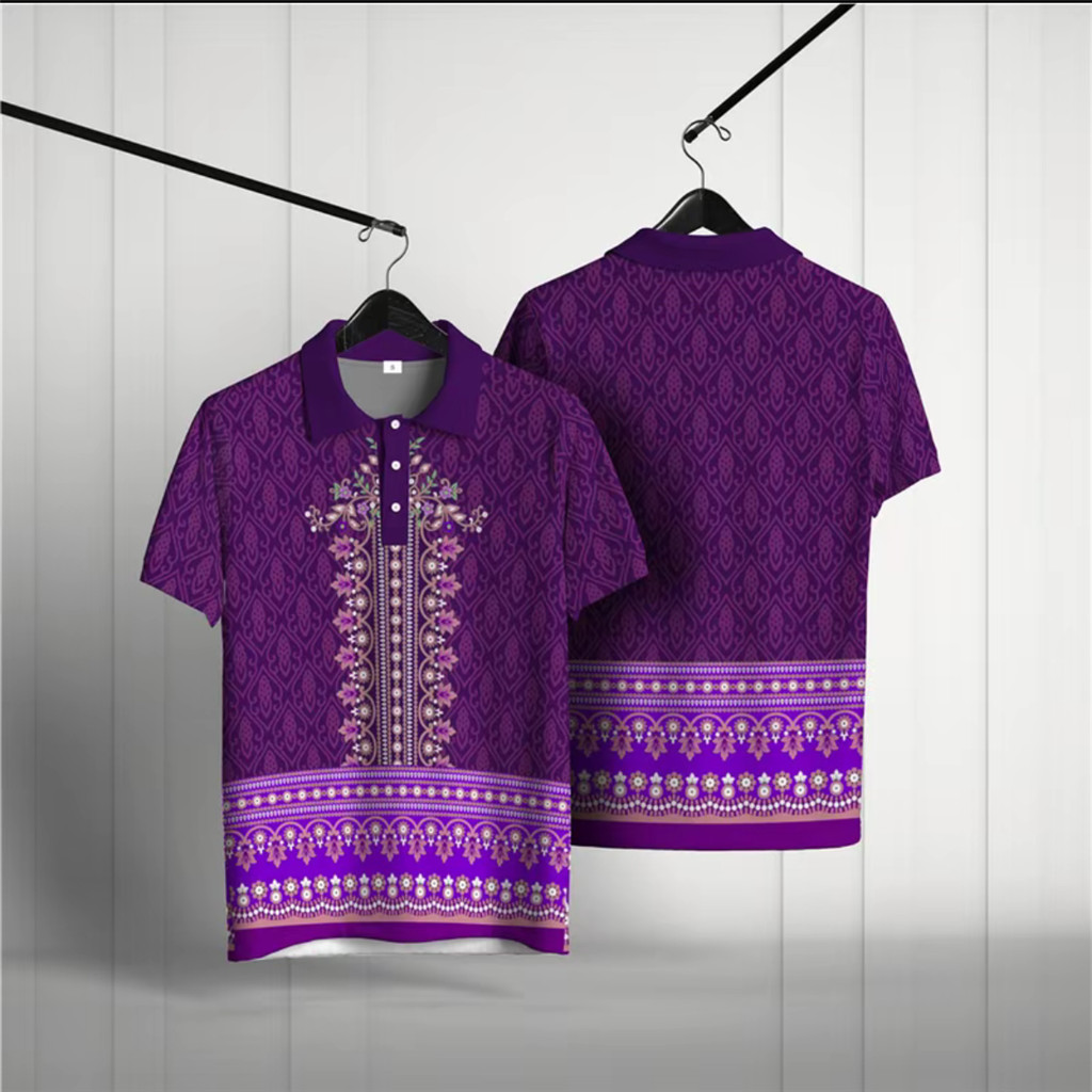 เสื้อยืดผู้ชาย ล่าสุด บาติก มาเลเซีย การแก้ไข ไทยไวรัส กําหนดเอง เสื้อเจอร์ซีย์ คอ otd สร้อยคอย้อนยุ
