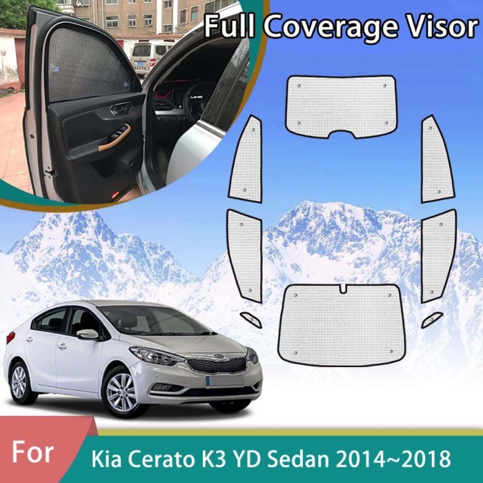 Car Full Coverage Sunshade For Kia Cerato Forte K3 YD Sedan 2014~2018 UV Protection Auto Accessorie