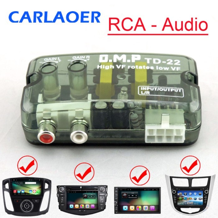 12V Universal RCA Line Car Subwoofer Stero Radio Converters Speakers High To Low Car Audio Amplifie