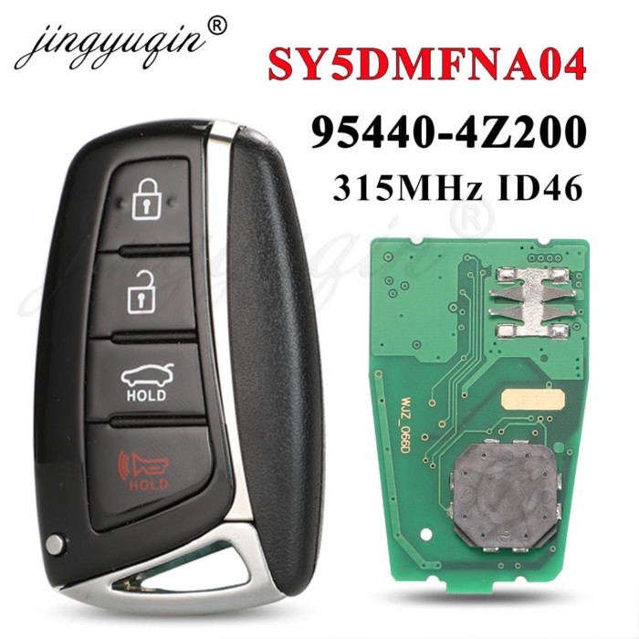 jingyuqin 95440-4Z200 Remote Keyless Card For Hyundai Santa Fe 2013-2017 Genesis 315MHZ ID46 4 Butt