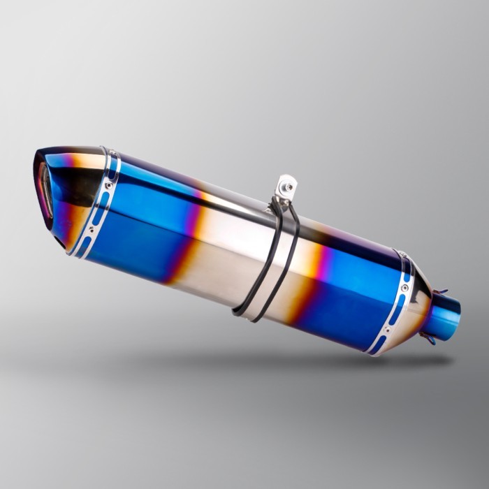 Motorcycle Exhaust Muffler Modified Full Burnt blue 370MM 470MM 570mm with DB Killer For cbr1000 s1