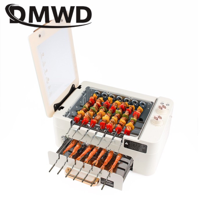 Electric Oven Smokeless Automatic Rotating Lamb Skewer Barbecue Grill Kebab BBQ Machine Roaster Hot