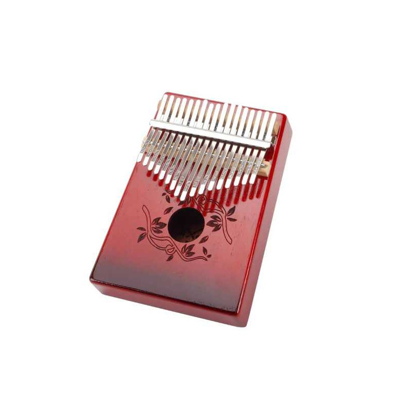 เปียโนนิ้วหัวแม่มือของแท้ 17-Tone KALIMBA เปียโนนิ้วสําหรับเด็ก KALIMBA Tree of Life Red Palm เปียโน
